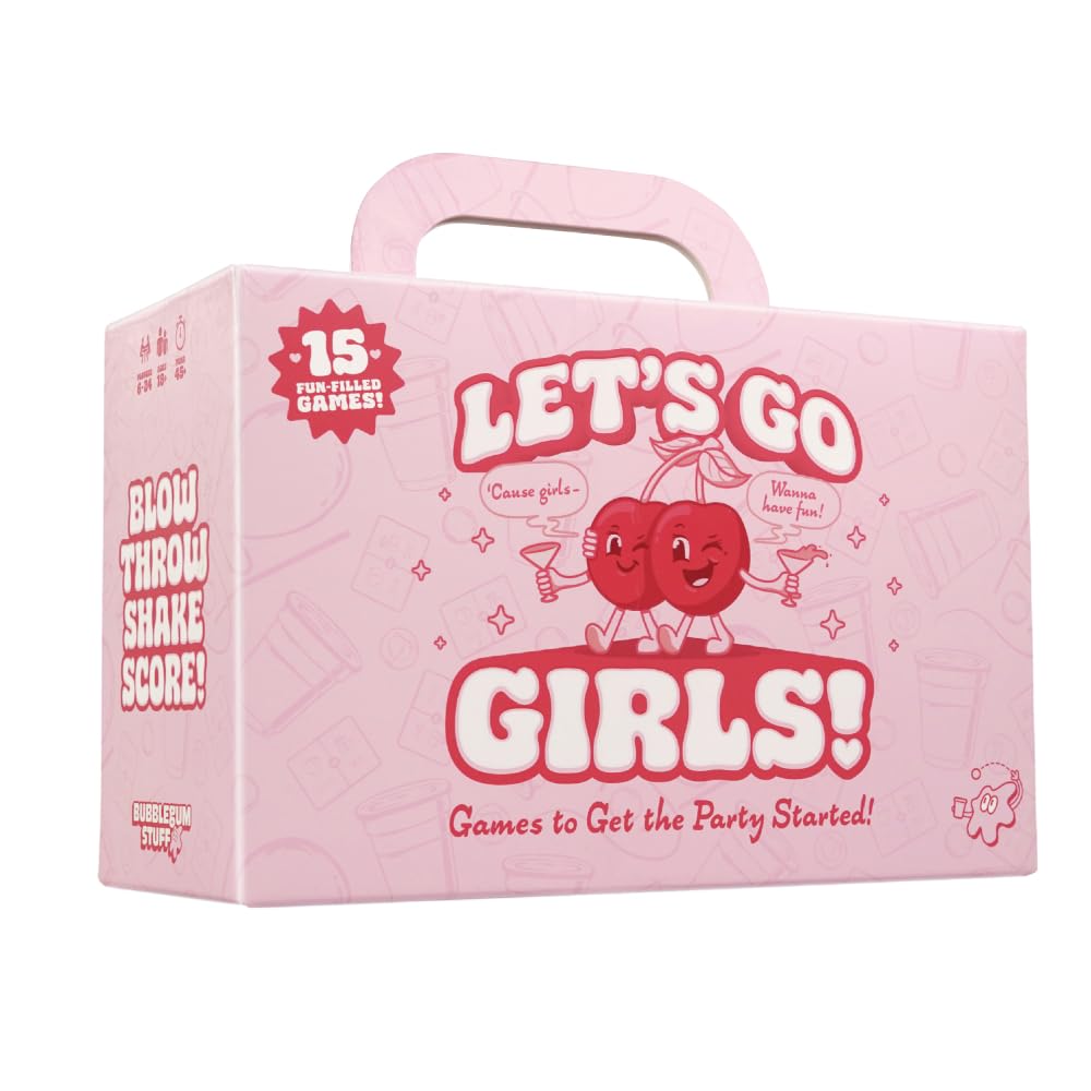 Bubblegum Stuff Let's Go Girls! – Ultimate Girls’ Night Party Game with 15 Hilarious Mini-Games – Hen Do, Birthday & Sleepover Games for Adults – 24.2 cm x 25.9 cm x 11.4 cm – Ages 18+