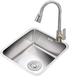 KTDT Bar Fregadero Cocina Fregadero pequeño Fregaderos de un Solo tazón