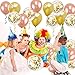 Jishy 40PCS Rose Gold and Gold Confetti Balloons 12 Inches Party Latex Balloons Set for Graduation Birthday Wedding Engagement Decoration