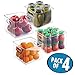 mDesign Kitchen Pantry and Cabinet Storage and Organization Bin - Pack of 4, 8