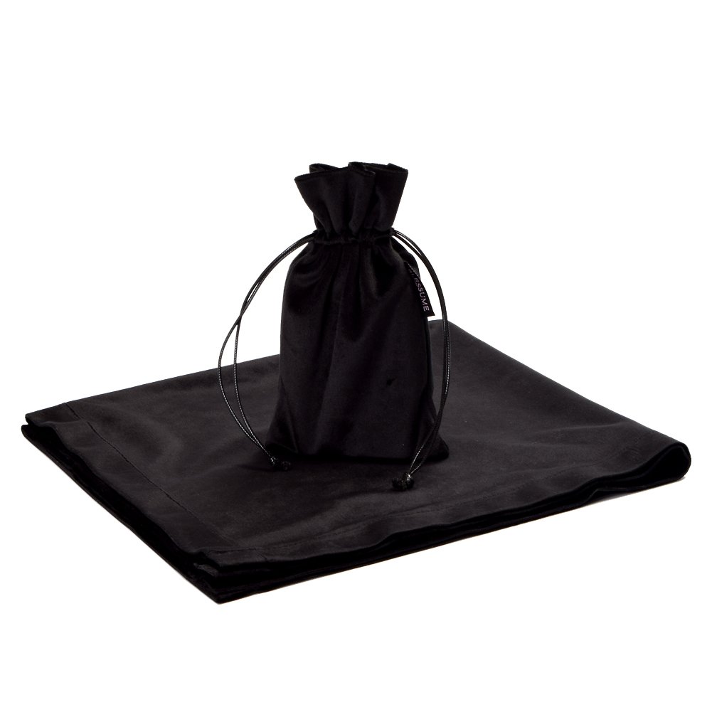BLESSUME Atar Tarot Table Cloth with One Pouch Velvet (Black)