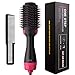 One Step Hair Dryer & Volumizer, Hot Air Brush Negative Ion Generator Hair Straightener Curler Brush for All Hairstyle(1000W 110V) - Black