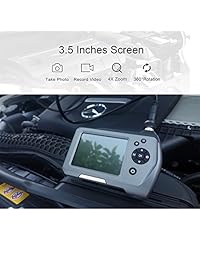 Teslong endoscopio industrial, cámara de inspección semirrígida actualizada con pantalla de LCD de 3.5 pulgadas y visión de serpiente para controlar la pared de la tubería de la maquinaria automotriz y más (2 m 6.56 pies)