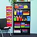 Fun Express Stackable Storage Bins 13x9.75x3 Inch - 6 Pack Colorful Plastic Storage Baskets with Handles for Classroom Organization | Paper Trays for Teachers, Office Storage & Home Organizing