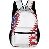 Homieblanket Baseball Backpack for Kids Girls Boys School, 16 Inches Cool Baseball Bookbag, Baseballs Backpack for School