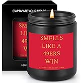 Smells Like A 49ers Win Candle Football Themed Scented Candle,Perfect for Football Fans’ Gift，Ideal for Father’s Day, Birthday, or Holiday Gifts, Gift for Him, San Francisco Football Lovers