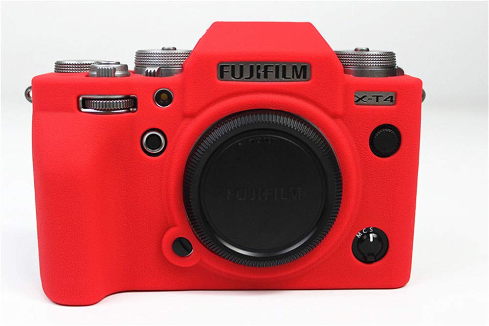 X-T4 Case, Zakao Soft Silicone Bag Lightweight Slim Skin Rubber Protective Digital Camera Case Cover for Fuji Fujifilm X-T4 XT4 (Red)