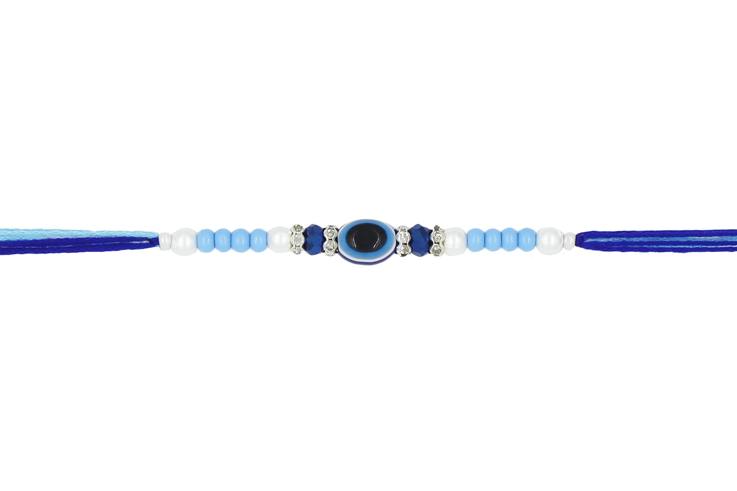 Blue Evil Eye Rakhi for Brother Raksha Bandhan Rakhi Thread Bracelet Wrist Bands for Loving Brother