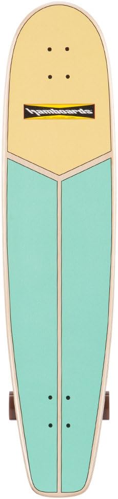 Hamboards Huntington Hop - Handcrafted Longboard Skateboard for Landsurfing & Cruising - Laminated Birch & Maple