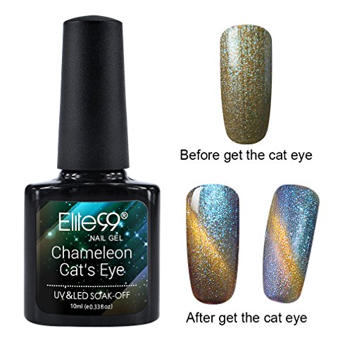 Elite99 Holographic Cat Eye Gel Nail Polish Soak Off UV LED Holo Glitter Manicure Stars Sky Series 10ML 3322 Elite99 Holographic Cat Eye Gel Nail Polish Soak Off UV LED Holo Glitter Manicure Stars Sky Series 10ML 3322