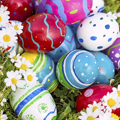 SallyFashion 8 Pcs Unpainted Wooden Eggs Fake Eggs Easter Eggs for Children DIY Game,Kitchen Craft Adornment,Toy Foods