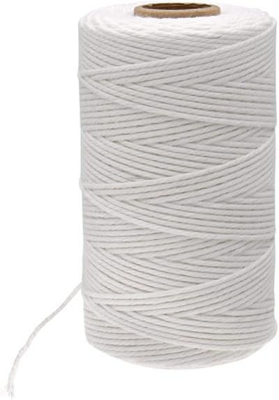 G2PLUS White Cotton String Twine 100M 2MM Gift Wrapping Craft Cord