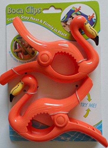 Boca Beach Towel Clips Flamingo - Coral Color