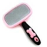 Glendan Dog Brush & Cat Brush- Slicker Pet Grooming Brush- Shedding Grooming Tools(Pink)