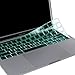 MOSISO Premium Ultra Thin TPU Keyboard Cover Compatible with MacBook Pro with Touch Bar 13 and 15 inch 2019 2018 2017 2016 (Model: A2159, A1989, A1990, A1706, A1707) Transparent Skin, Mint Green