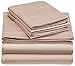 Amazon Brand – Pinzon 400-Thread-Count Pleated Hem Egyptian Cotton Sheet Set - King, Mocha