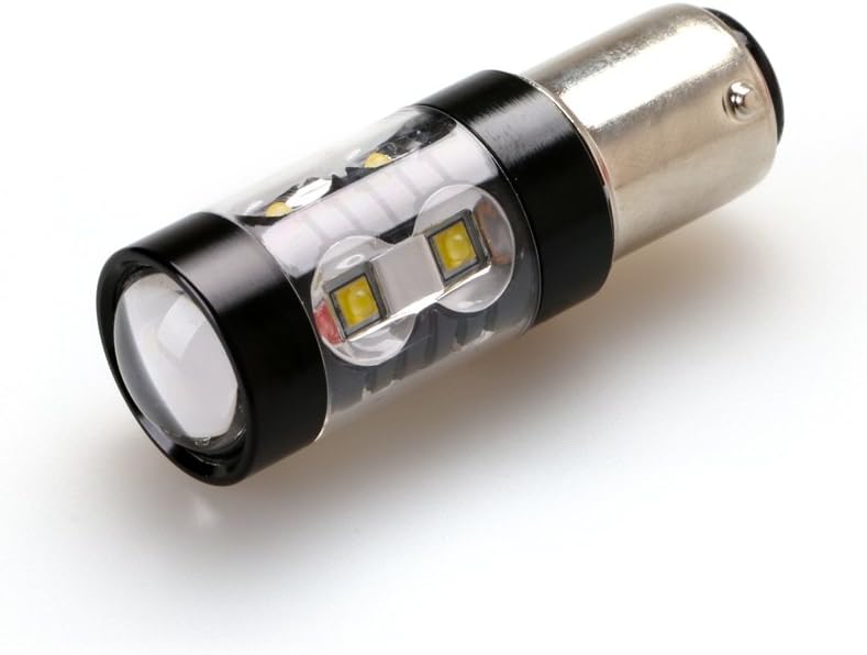Lumiplux 1157 P21/5W BAY15D 12V 24V Red LED Car Light Bulb 12X5W High Power for Brake Light (Pack of 2)
