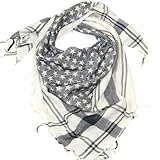 Black White Star Scarf for Men and Women - Fashion scarves for winter & summer