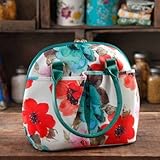 The Pioneer Woman Insulated Lunch Tote Bag with Matching Hydration Water Bottle, Bloom Dot