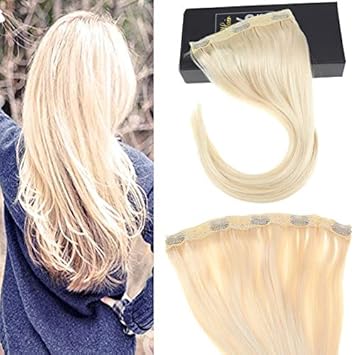 Sunny 16 70g One Piece Clip In Hair Extensions White Blonde 613