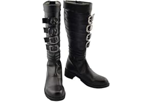 DUNHAO COS Alice Returns Alice Liddell Halloween Cosplay Custom Black Shoes Boots