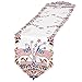 Collections Etc Embroidered Americana Flag Table Linens, Runner
