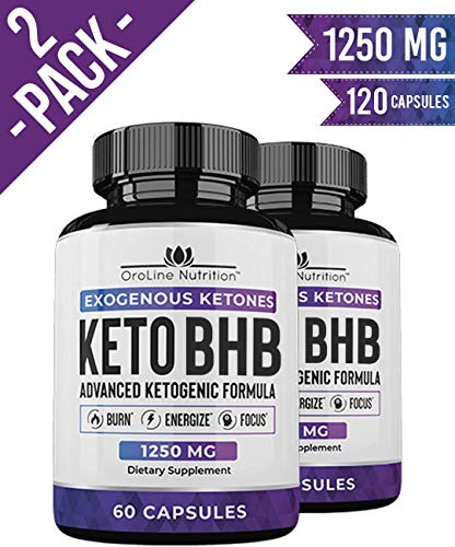 Keto Pills - (2 Pack | 120 Capsules) Advanced Keto Burn Diet Pills - Best Exogenous Ketones BHB Supplement (Best Diet Shakes For Weight Loss 2019)