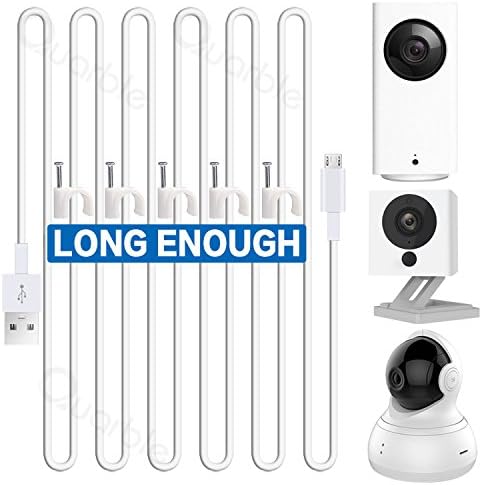 Quarble 16.4ft USB Power Extension Cable for Blink, WyzeCam, Yi Camera, Oculus Go, Echo Dot Kid Edition, Nest Cam, Netvue, Furbo Dog and Other Home Security Camera