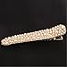 Ruihfas Fashion 4Pcs Eye-catching Women Girls Pearl Rhinestone Beak Clip Duckbill Clip Alligator Clip Hair Clip Hairpin 2.36×0.4 inch