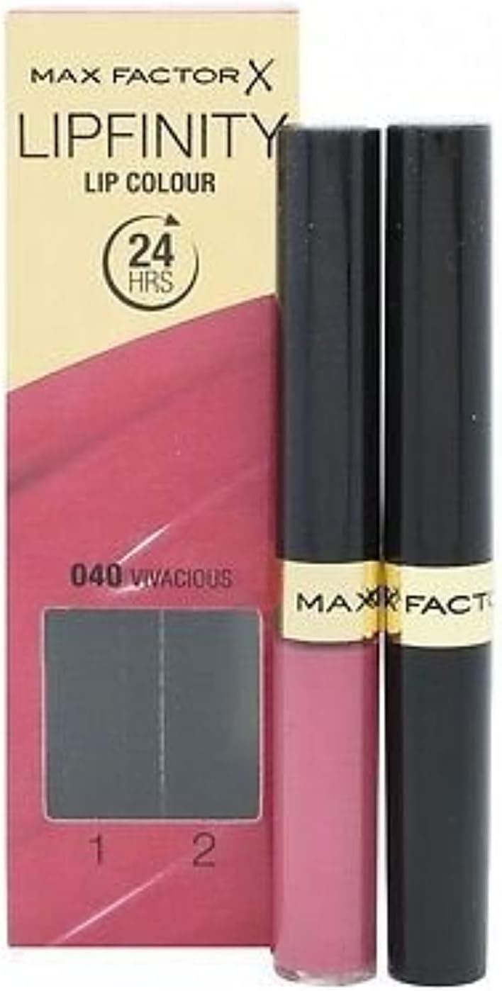 Max Factor Lipfinity Liquid Lip Colour 40 Vivacious 24 Hour Wear Matte Top Coat