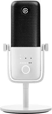 Wave:3 White, microfono condensatore USB premium per streaming, podcast, gaming e home office, software di mixaggio gratis, plug-in per effetti audio, anti-distorsione, plug ’n play, Mac, PC