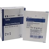 Amazon.com: 7540 Dressing Telfa Island Wound LF St Gauze 4x5 White ...