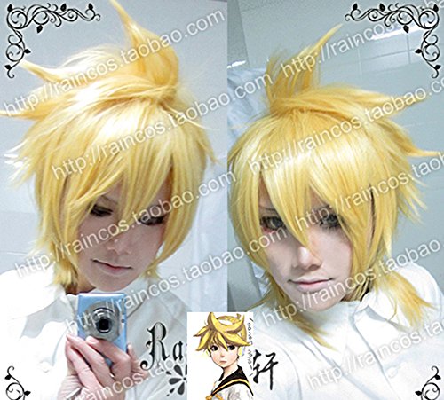 Fashion Short Party Hair Light Golden Cosplay Costume Anime Halloween Wig