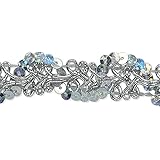 Expo International Lila Sequin Loop Braid Trim Embellishment, 20-Yard, Silver