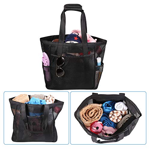 Large Mesh Beach Bag Foldable Tote Bag for Swimming Shopping Bag Travel