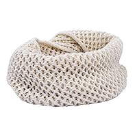 Eforstore Unisex Winter Warm Knitted Thicken Hollow Out Neckerchief Knit Infinity Scarf Christmas New Year Birthday Gift For Your Family and Friends Women Men (Beige)