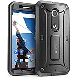 Nexus 6 Case, SUPCASE [Heavy Duty] Belt Clip Holster Case for Google Nexus 6[Unicorn Beetle Pro Series] Full-body Hybrid Protective Cover with Screen Protector (Black/Black), Fit Motorola Nexus 6