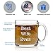 Best Wife Ever Glass Coffee Mug | Husband Gifts for Wife | Funny Mugs for Women | Wedding Anniversary Gift for Bride Wife | Birthday Valentines Mother’s Day Christmas Gifts Presents | 13 oz Glass Cup