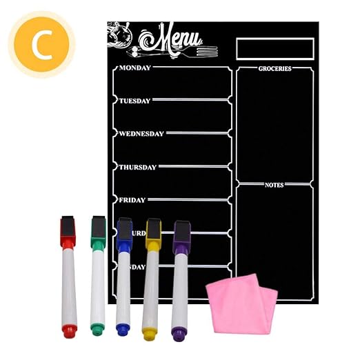 Poetic-House - Calendario semanal para Nevera (magnético, borrable ...