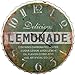 Birsppy HDC International Round Lemonade Decorative Metal Wall Clock Retro Antique Look Bottle Cap 3D Extra Large 24 x 24 Inches