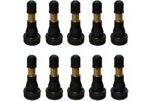 FENAETIMO 10Pcs TR600HP High Pressure Brass Valve Stems, High Pressure Rubber Snap-in Tire Valves for 0.453 inches Rim Holes Most Heavy-Duty Vehicles