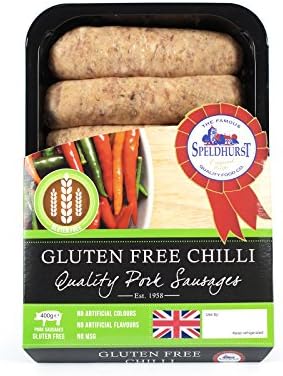 Speldhurst Quality foods Gluten Free Chilli Pork Sausage, 400 g