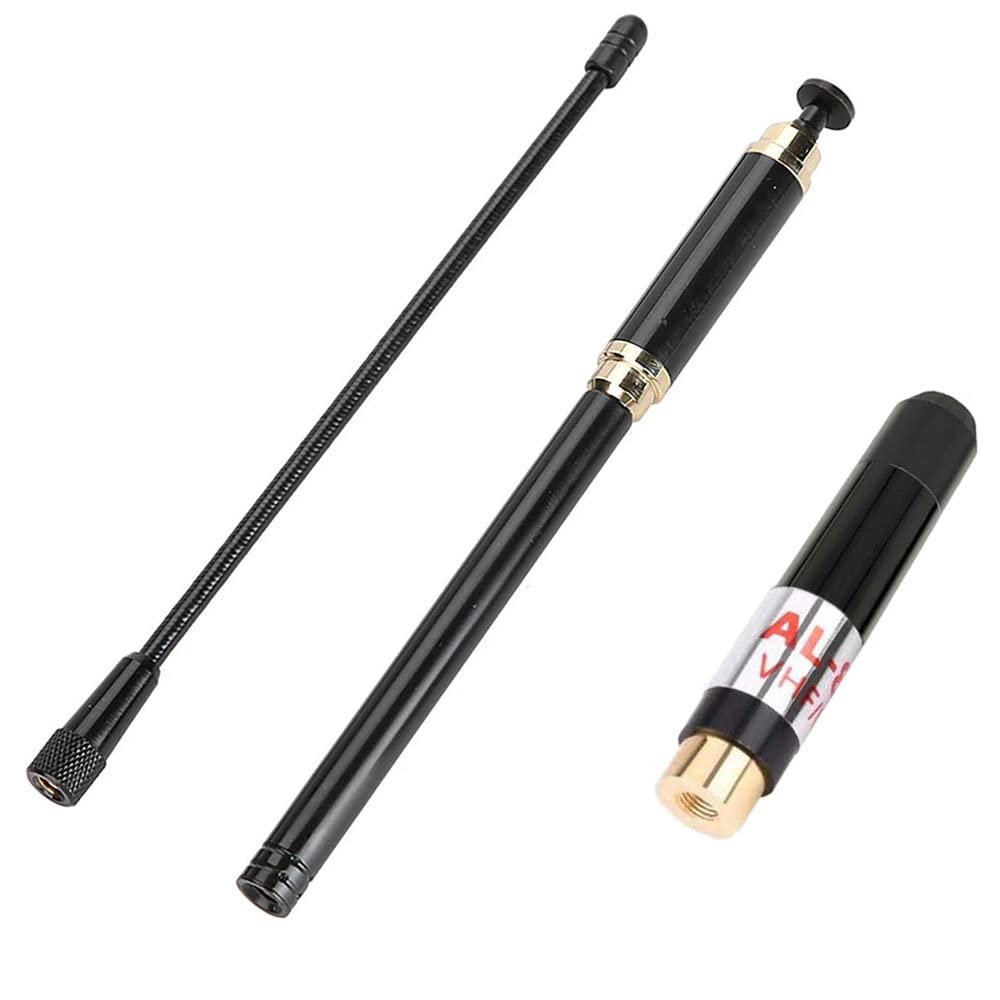 TengKo AL-800 Dual Band Antenna VHF/UHF SMA-Male Extendable Antenna Dismountable Long Range Antenna for Retevis RT1/RT2/RT3 Wouxun UV8D UV9D Radio Walkie Talkies