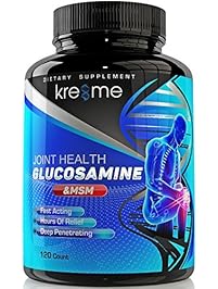 Kre8me Glucosamine, Extra Strength Glucosamine Complex with MSM, Chondroitin, Hyaluronic Acid and FruiteX-B, Supplements for Joint Support, 120-Count, No Artificial Flavors or Preservatives