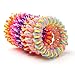 Spiral hair band No Crease Elastic Ponytail Holders Phone Cord Traceless Hair Ring Hair Rubber Bands Suitable for All Hair Types, Pack of 12 (Mix color)