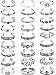 Yaomiao 27 Pieces Knuckle Rings Open Toe Rings Set for Women Girls Vintage Retro Finger Ring Adjustable