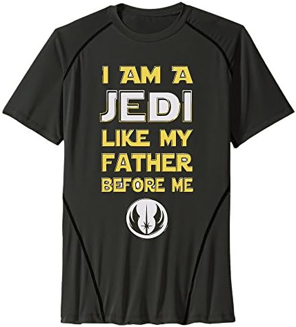 I Am A Jedi Like My Father Before Me Funny Men's Sports Running Shirts Black L