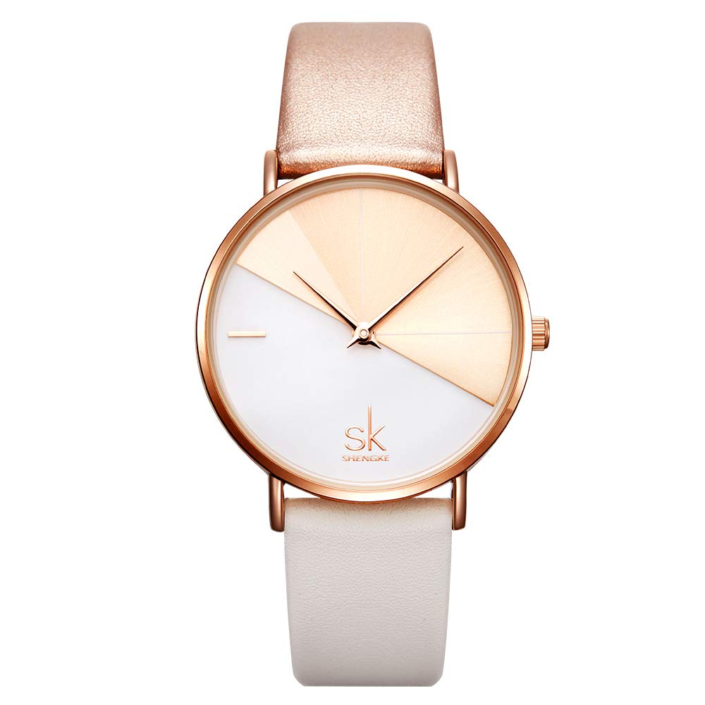 SHENGKE SK Fashion Women Watches Leather Band Simple Decent Casual Waterproof Lady Watch — image 1