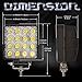 Oplips 4Pack 48W 4 inch Square LED Work Light Lamp Off Road High Power ATV Jeep Wrangler 4x4 Rv Trailer Boat Tractor Truck Excavator Fork Lift Camping Boat Tractor (4 x 48w Work Light)