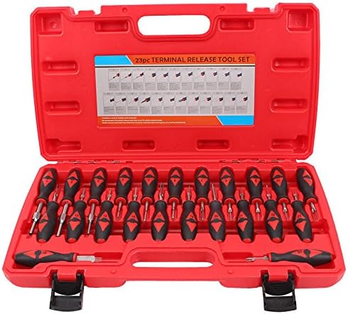 QUAROS 23 Pcs Car Electrical Terminal Wiring Crimp Connector Pin Remover Tool Set Release Tools with Box